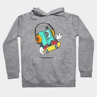 Retro 80's Walkman Skateboard Hoodie